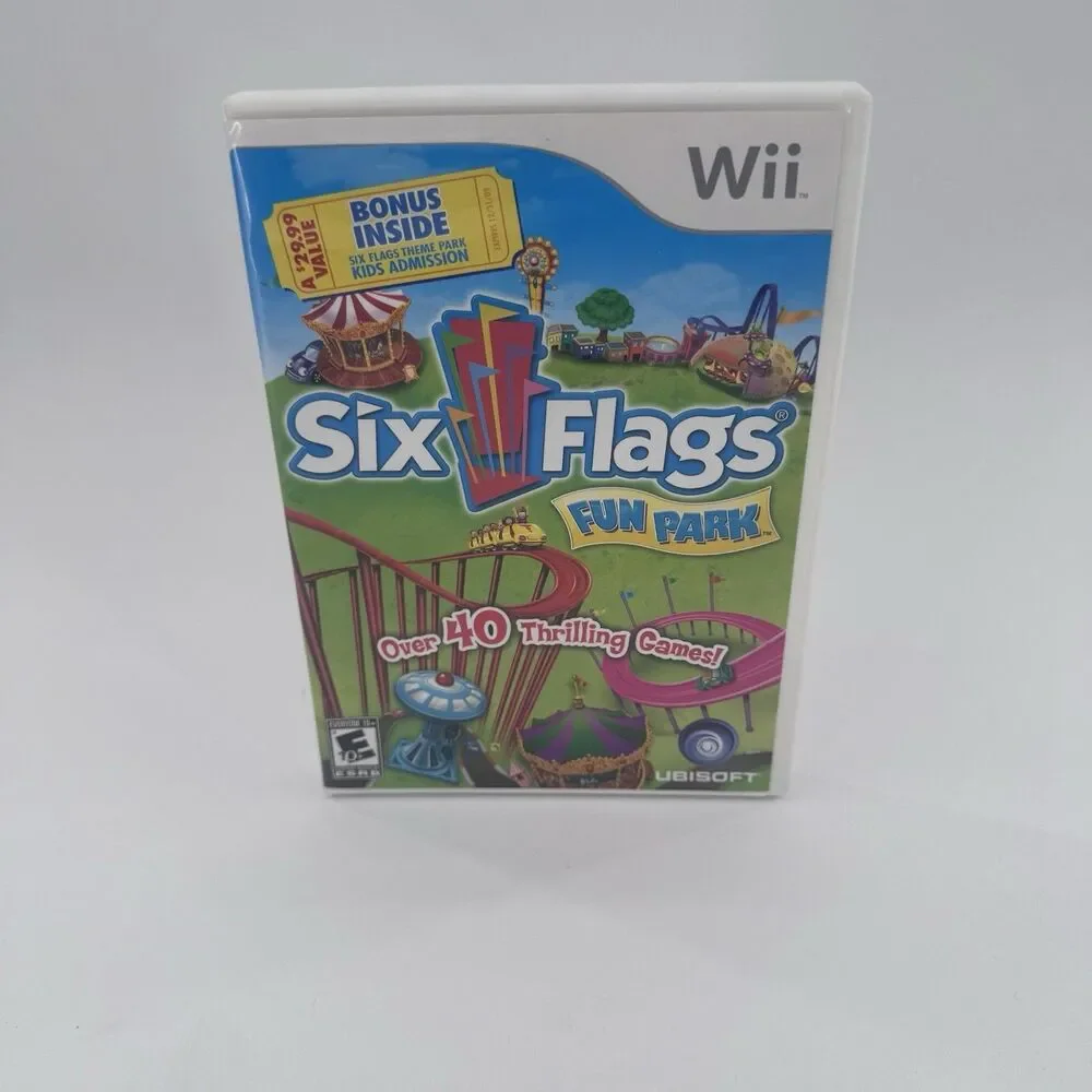 Six Flags Fun Park - Nintendo Wii Game TESTED AND WORKING Complete Fast Shipping